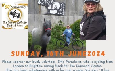 Support Effie in her London to Brighton Bike Ride for Diamond on 16th June 2024